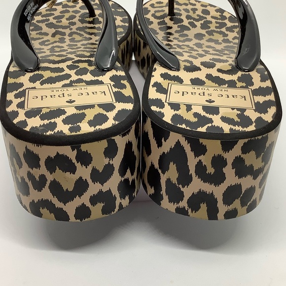 KATE SPADE ♠️ NEW YORK PLATFORM LEOPARD SANDAL - Picture 4 of 11